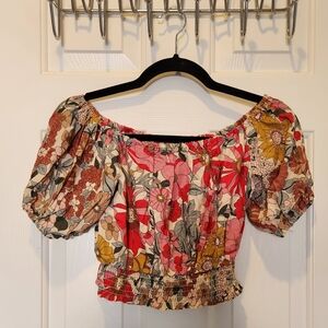 Petal & Pup Floral Off-Shoulder Women's Top